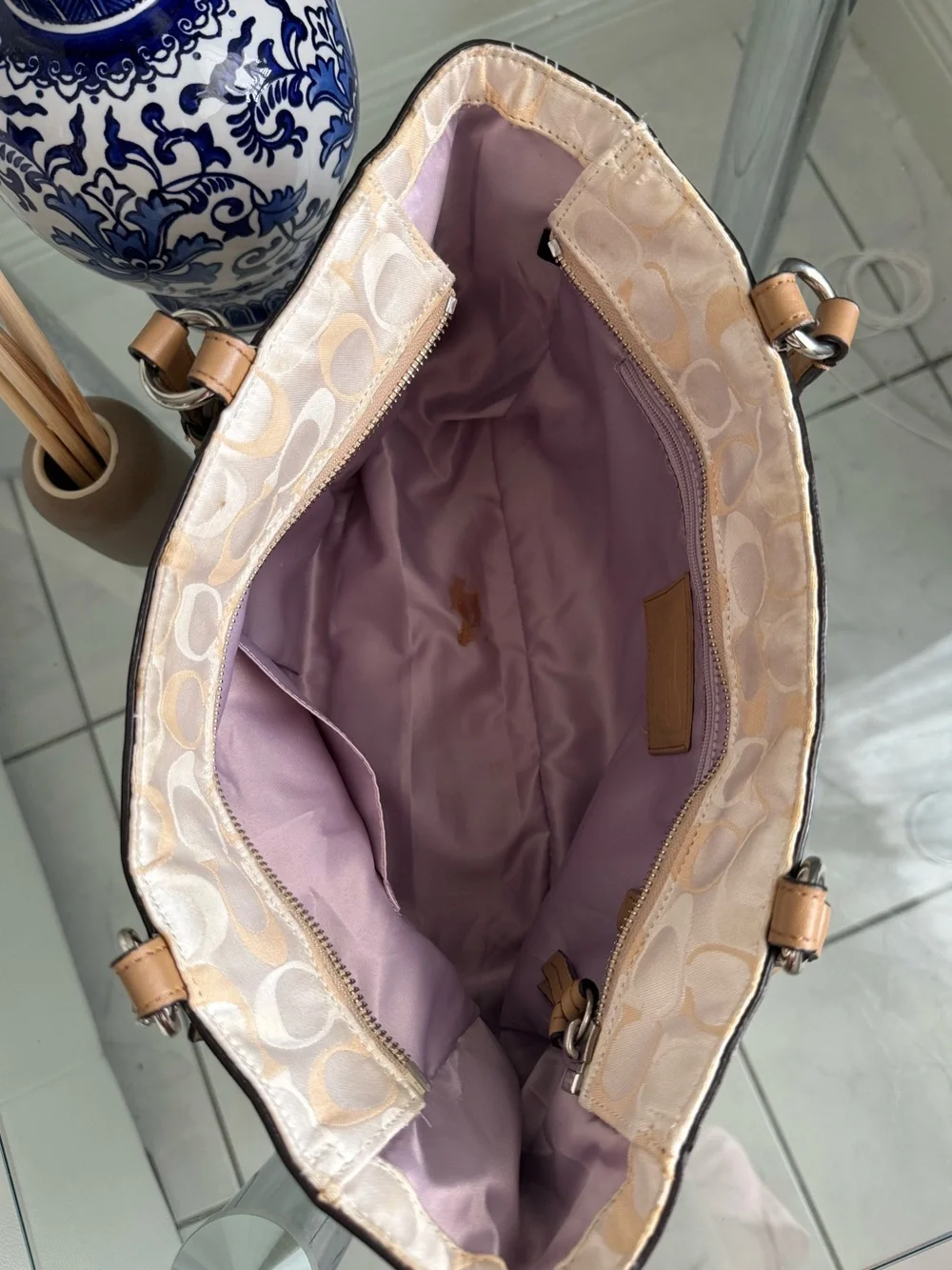 Coach Gallery East/West Jacquard Tote Bag